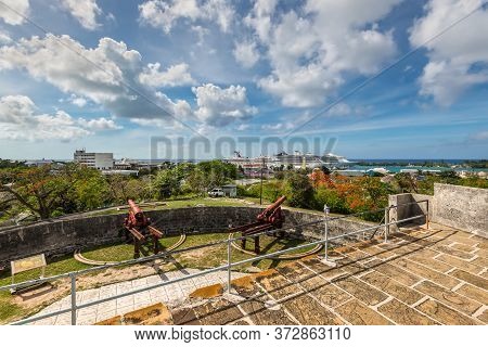 Nassau, Bahamas - May 3, 2019: Fort Fincastle On Bennet's Hill, Where It Overlooks Historical Nassau