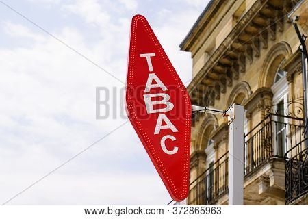 Bordeaux , Aquitaine / France - 06 01 2020 : Tabac French Shop Tobacco Sign In France