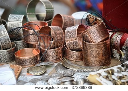 Handmade Copper Bracelets On Sale Close Up