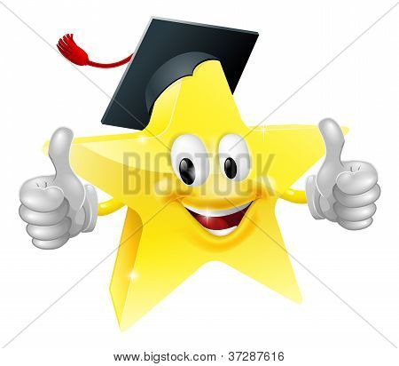 Absolvent hvězdné maskot