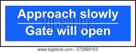Gate will open automatically notice Vector Illustration