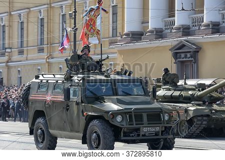 St Petersburg, Russia - May 09, 2015: Military Equipment On The Victory Parade