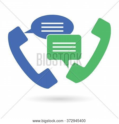 Phone Icon Vector. Call Center, Device Gadget, Telephone Contact