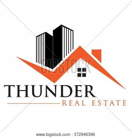 Thunder Real Estate And Mortae Logo Design Icon Tempate