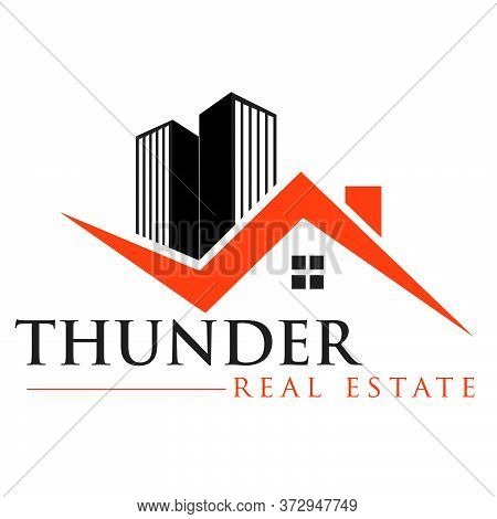 Thunder Real Estate Logo Design Icon Template