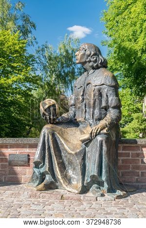 Olsztyn, Poland - May 31, 2020: Monument Of Great Astronomer Nicolaus Copernicus In Olsztyn, Poland.