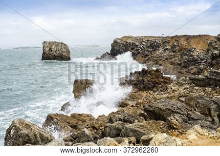 Beautiful Coast Of Papoa Islet In Peniche, Portugal