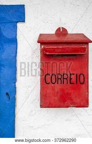 Vintage Mail Office Box With Portuguese Word 