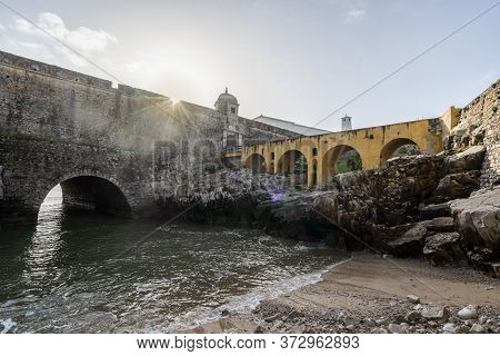 Walls And Moat Of Peniche Fortress, Leiria District, Portugal