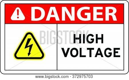 High Voltage Warning Sign Danger New Design