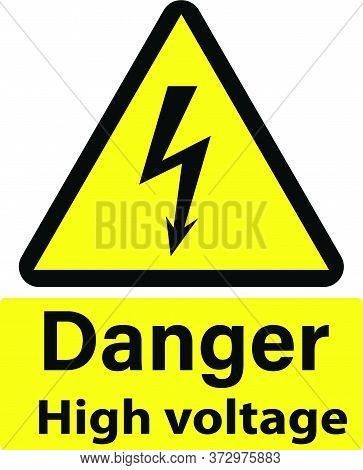 Danger High Voltage Vector Sign New Design
