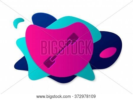 Color Paddle Icon Isolated On White Background. Paddle Boat Oars. Abstract Banner With Liquid Shapes