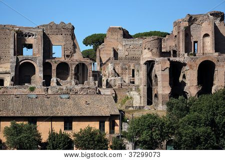 Circus Maximus - ruiny na wzgórzu palatyn w Rzymie.