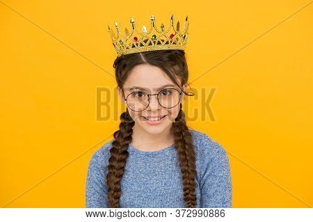 Excellent Pupil. Success And Happiness. Smartest Princess. Intelligent Princess. Little Smart Girl W