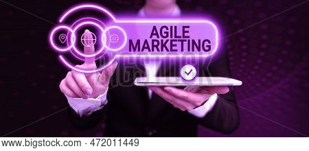 Handwriting Text Agile Marketing. Business Approach Focusing Team Efforts That Deliver Value To The 