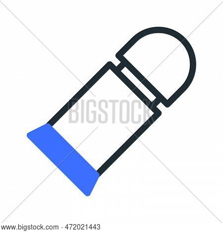 Bullet Icon Duotone Grey Blue Style Military Illustration Vector Army Element And Symbol Perfect.