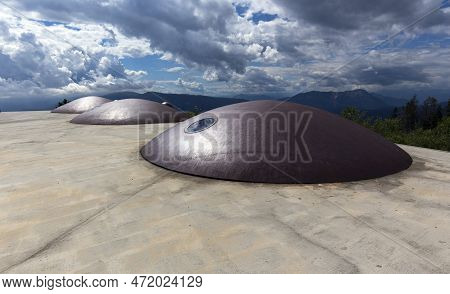 Asiago, Italy - July 25, 2020: View Of First World War Forte Campolongo