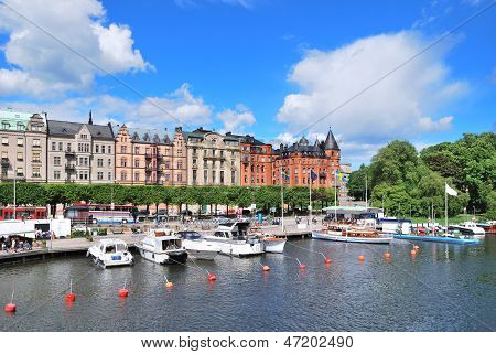 Stockholm. Smukke Quay i Ostermalm