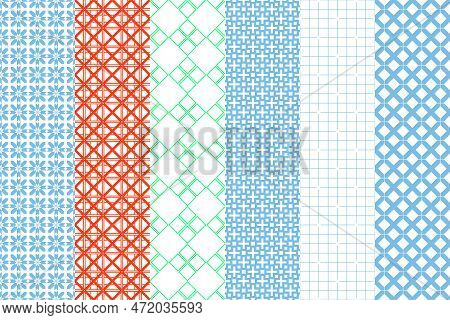 Style Set Of Pattern, Elegant Pattern On Seamless Background.