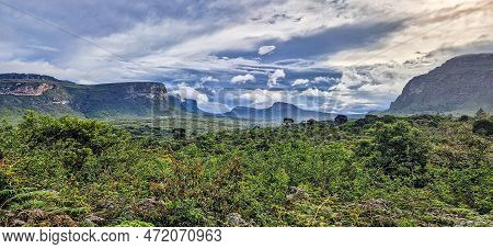 View From The Top Of The Hill Of The Father Inacio, Morro Do Pai Inacio, Chapada Diamantina, Bahia, 