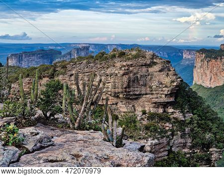 View From The Top Of The Hill Of The Father Inacio, Morro Do Pai Inacio, Chapada Diamantina, Bahia, 