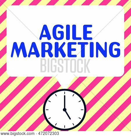 Conceptual Display Agile Marketing. Business Showcase Focusing Team Efforts That Deliver Value To Th