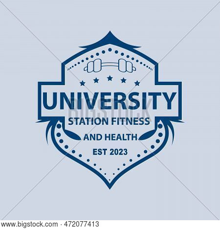 University Station Fitness And Health 2023, T Shirt Design, Logo, Icon,