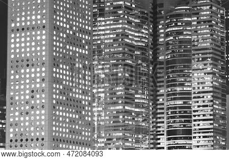 Exterior Of Modern Office Building In Hong Kong City