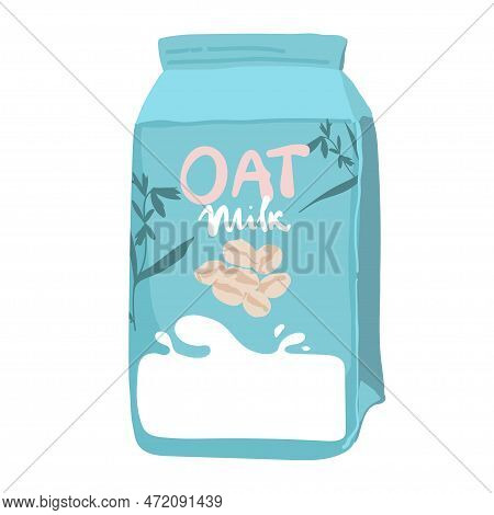 Oat Milk , Icon Cartoon Vector. Vegetable Milk. Vegetarian Drink