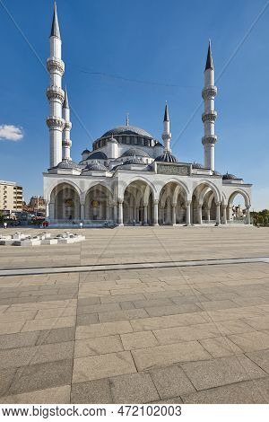 Historic Melike Hatun Mosque In Ankara City Center. Turkey