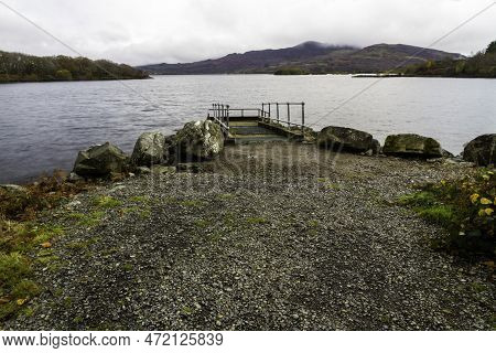 View Over Llyn Or Lake Trawsfynydd, Wales