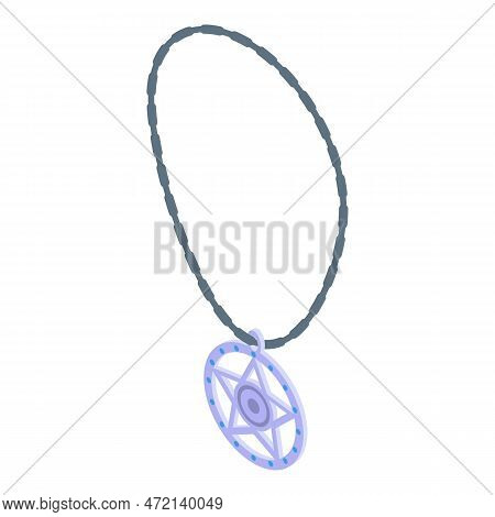 Star Ox Icon Isometric Vector. Magic Amulet. Stone Fuji