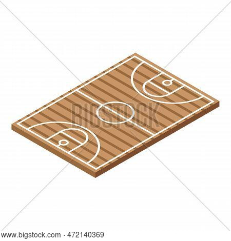 Basketball Field Icon Isometric Vector. Referee Card. Sport Goal