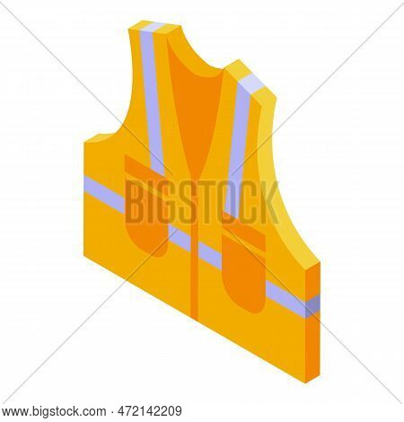 Trucker Vest Icon Isometric Vector. Truck Driver. Worker Cargo