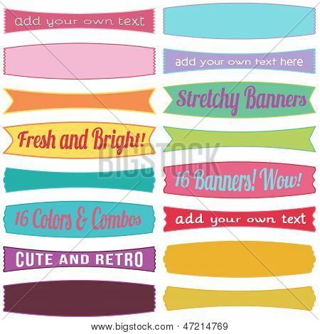 Vector-Set dehnbar Banner