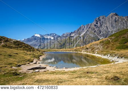 Lake Of The Nail, Lac Du Clou, In Pralognan Mountains, French Alps