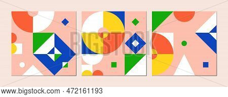 Geometric Color Pattern. Suitable For Corporate Identity, Packaging, Web Design. Bright, Colorful, P