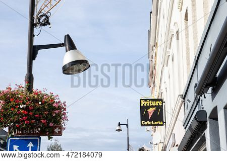 Vaals, Netherlands - November 8 2022: Logo Of A Friture Cafetaria In Vaals, Netherlands. A Cafetaria