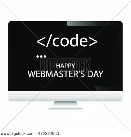 Webmasters Day Code, Programmer Vector Art Illustration.