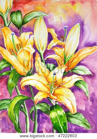 Acquerello di fiori