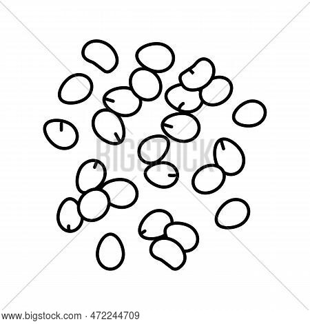 Sorghum Grain Food Line Icon Vector. Sorghum Grain Food Sign. Isolated Contour Symbol Black Illustra