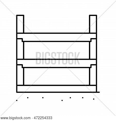 Rcc Beam Building Structure Line Icon Vector. Rcc Beam Building Structure Sign. Isolated Contour Sym