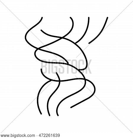 Hot Smell Line Icon Vector. Hot Smell Sign. Isolated Contour Symbol Black Illustration