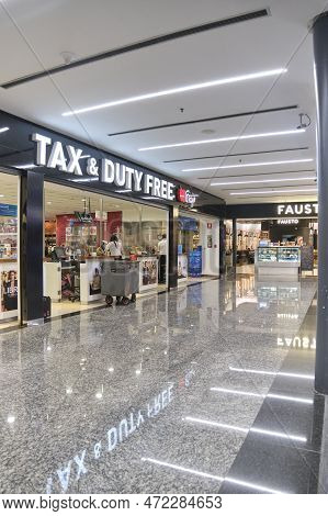 Buenos Aires, Argentina, November 18, 2022: Duty Free Shop At Jorge Newbery International Airport.