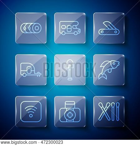 Set Line Wi-fi Wireless Internet, First Aid Kit, Match Stick, Swiss Army Knife, Shovel, Rv Camping T