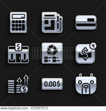 Set Pie Chart Infographic, Zero Cost, Bear Market, Mobile Stock Trading, Financial Growth And Dollar