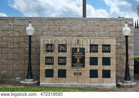 Placentia, California - 8 Mar 2023: Fallen K9 Officers Memorial At The Placentia Civic Center.