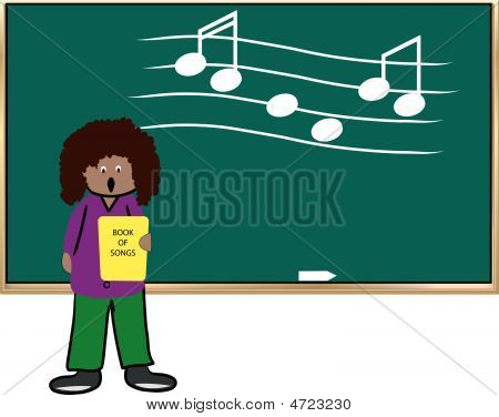 Donna insegnante nella classe di musica.