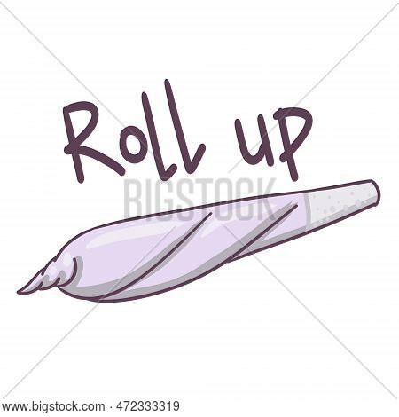 A Jamb Of Marijuana. Ganja. Illustration Of Cannabis. Vector 10