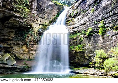 La Foradada De Cantonigros Waterfall In Osona, Barcelona